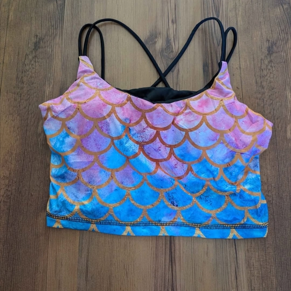NWOT Mermaid Padded Crop Top